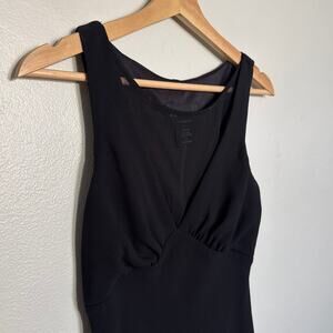 Women's Size 6 Vintage Y2k Connected Apparel Black Mesh Chiffon Midi Dress